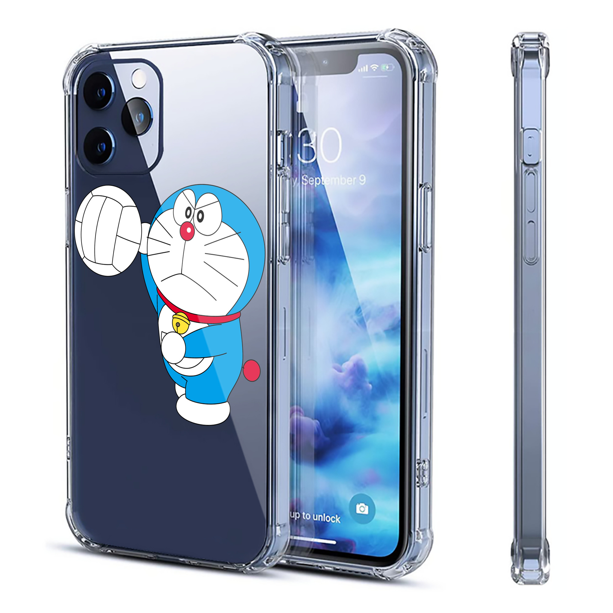 （画像用） ドラえもん Doraemon 【iPhone 12シリーズ対応】透明スマホケース（クリアソフトケース）